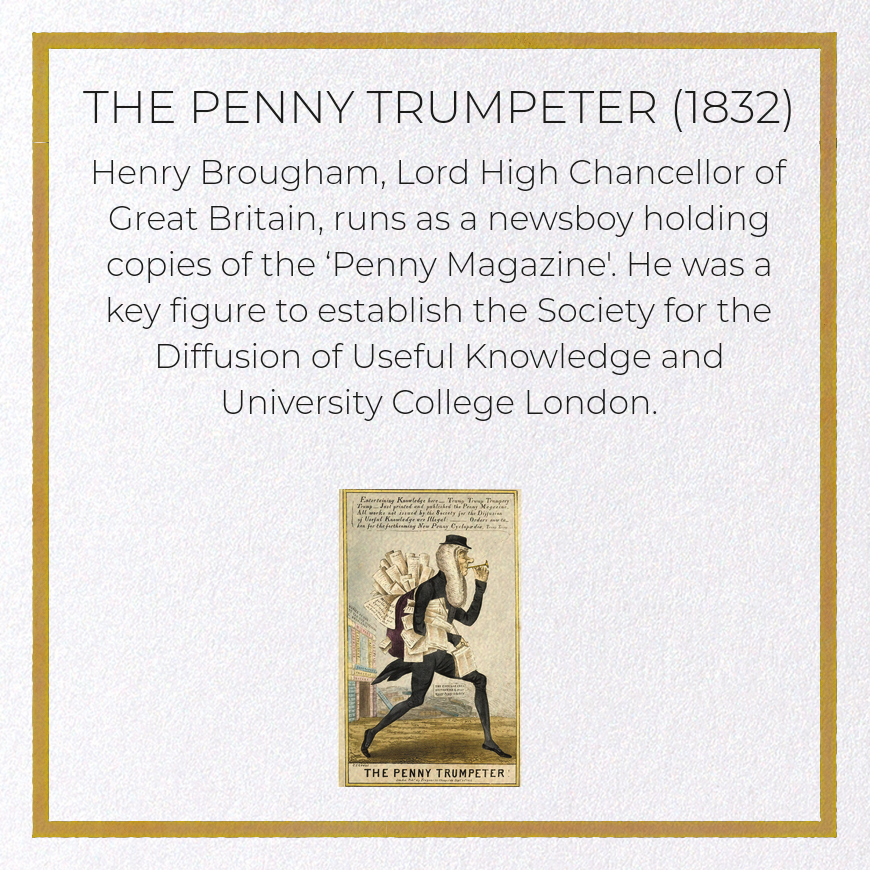 THE PENNY TRUMPETER (1832): Painting Greeting Card