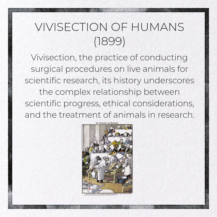 VIVISECTION OF HUMANS (1899): Painting Greeting Card