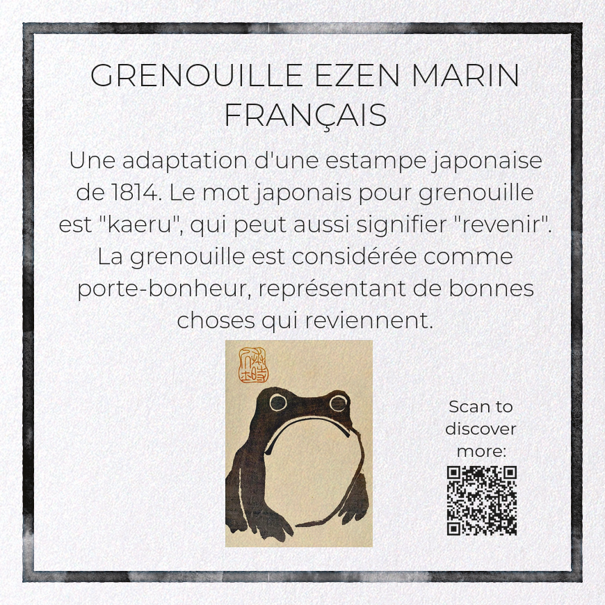 GRENOUILLE EZEN MARIN FRANÇAIS: Greeting Card