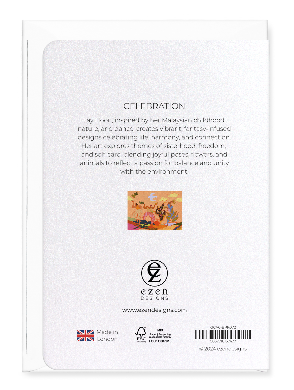 Ezen Designs - Celebration - Greeting Card - Back