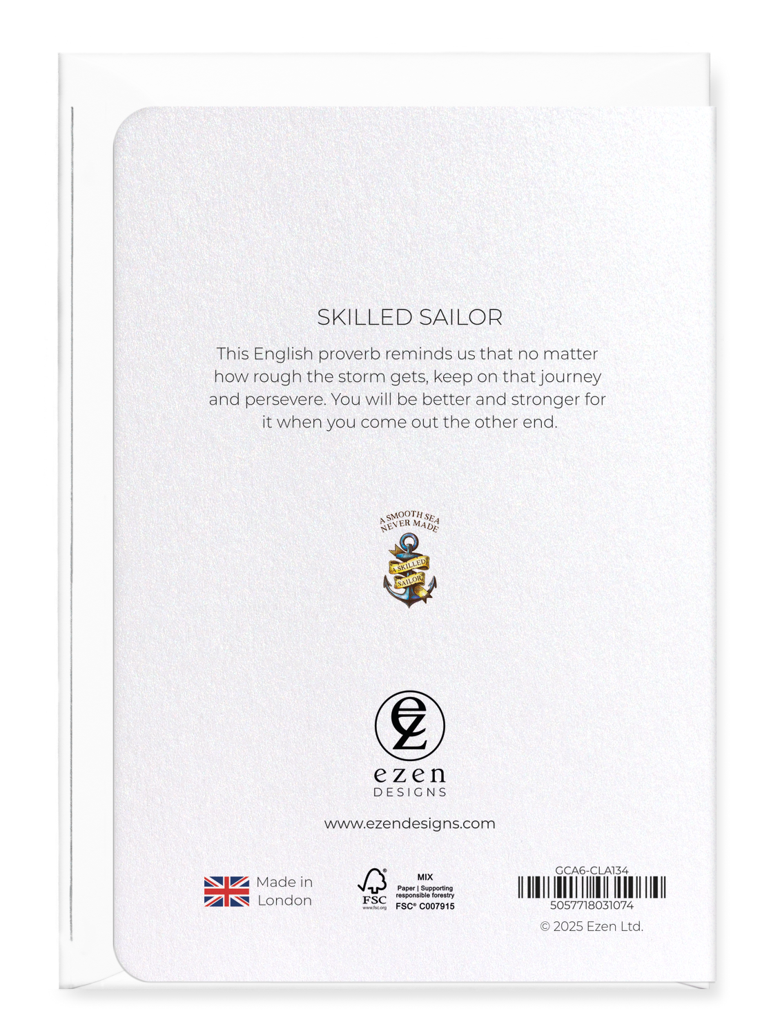 Ezen Designs - Skilled sailor - Greeting Card - Back