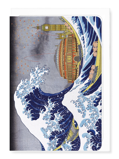 Ezen Designs - Great Wave of Royal Albert Hall by Night - Greeting Card - Front
