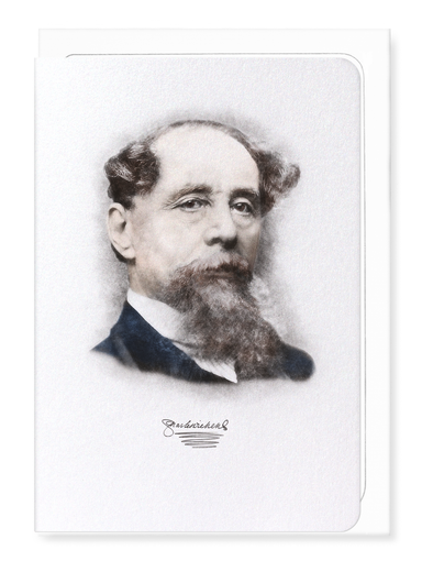 Ezen Designs - Portrait of dickens - Greeting Card - Front