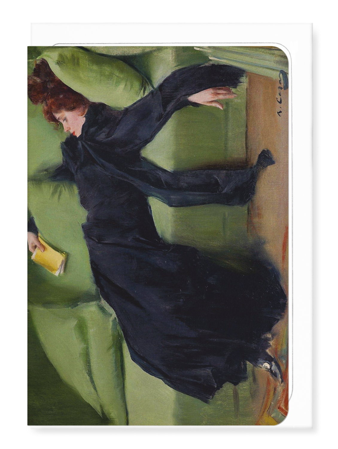 Ezen Designs - Decadent Young Woman. After the Dance. (1899) - Greeting Card - Front