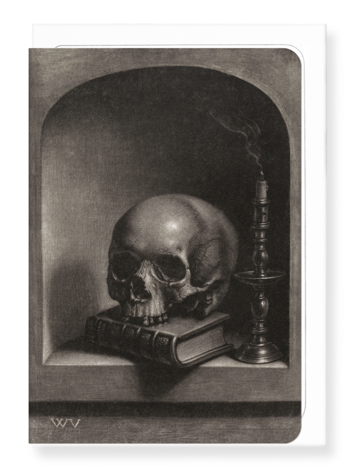 Ezen Designs - Vanitas Still Life in a Niche (17thC) - Greeting Card - Front