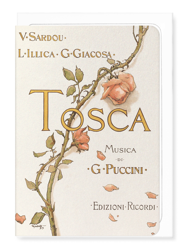 Ezen Designs - Tosca Opera Programme Cover (1899) - Greeting Card - Front