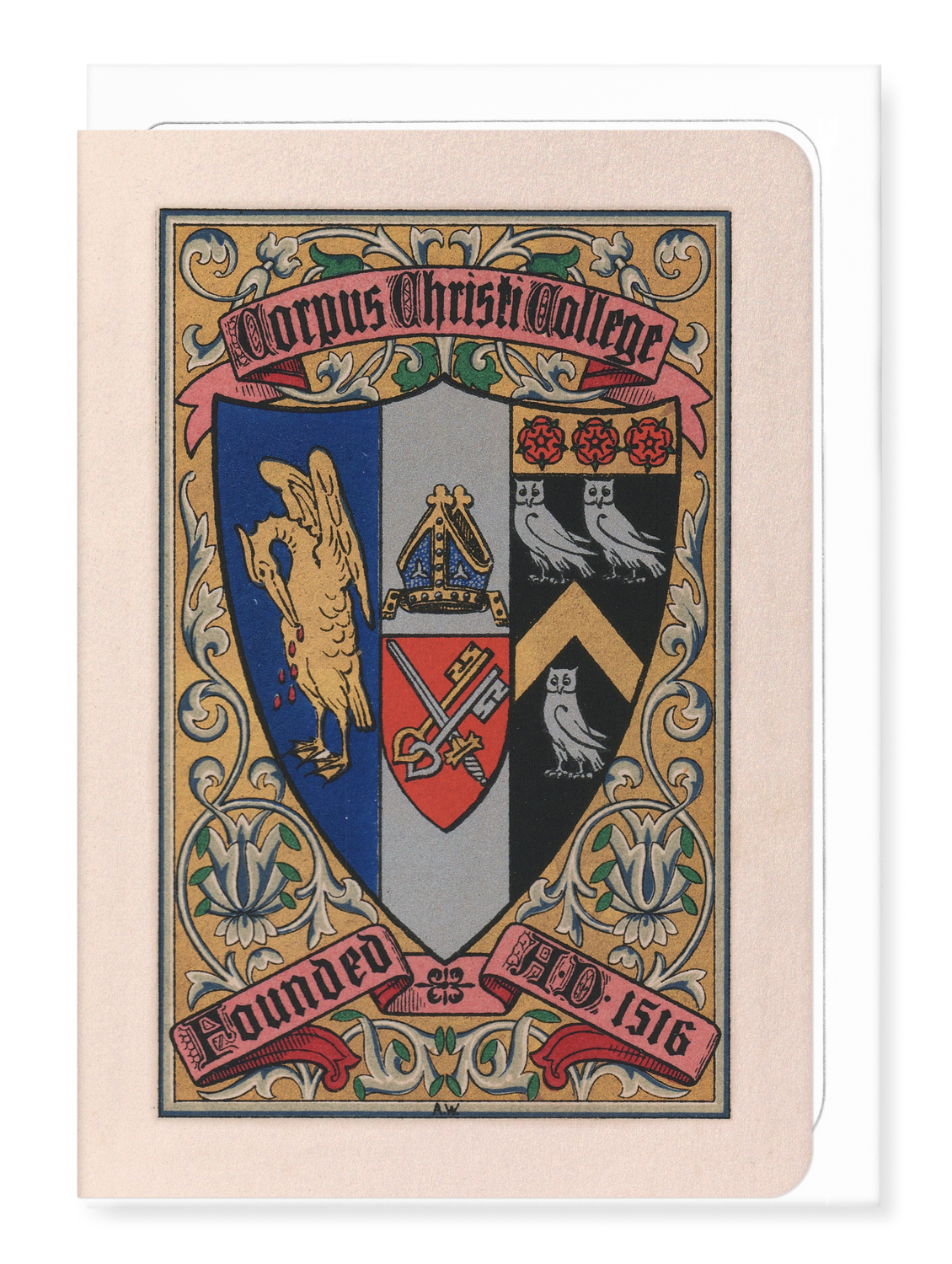 Ezen Designs - Corpus Christi College Crest - Greeting Card - Front