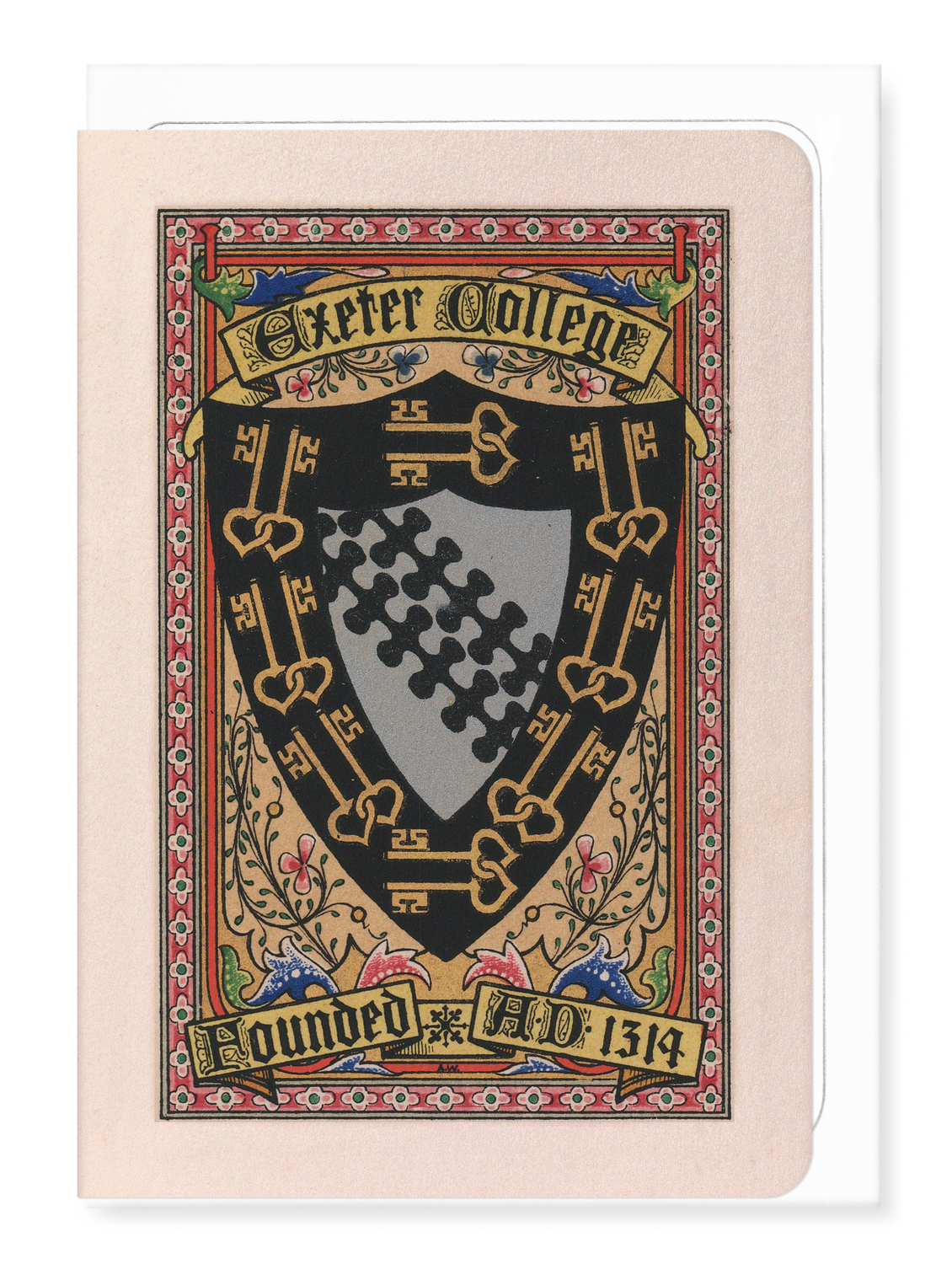 Ezen Designs - Exeter College Crest - Greeting Card - Front