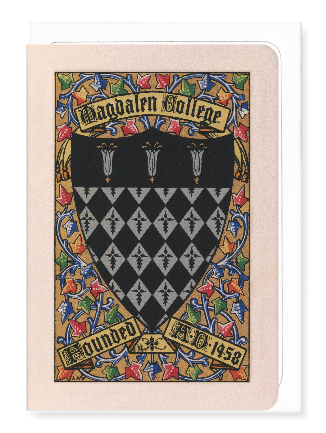 Ezen Designs - Magdalen College Crest - Greeting Card - Front