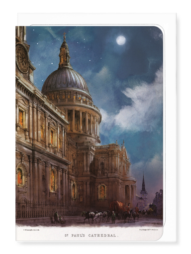 Ezen Designs - South West View of St Paul’s Night (1842) - Greeting Card - Front
