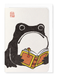 Ezen Designs - Book Reading Ezen Frog - Greeting Card - Front
