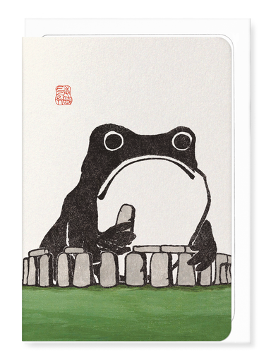 Ezen Designs - Stonehenge Ezen Frog - Greeting Card - Front