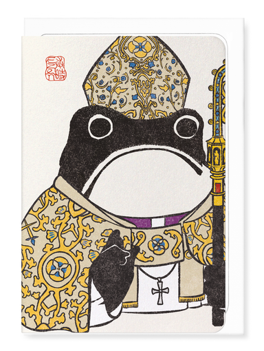 Ezen Designs - Bishop Ezen frog - Greeting Card - Front