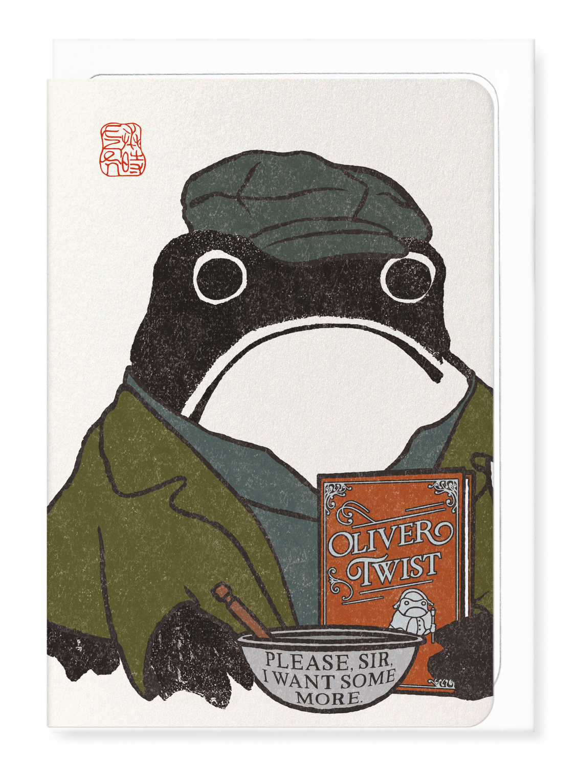 Ezen Designs - Oliver Twist Ezen Frog - Greeting Card - Front