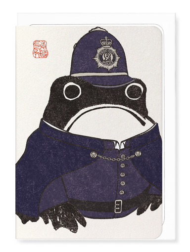 Ezen Designs - Police Ezen Frog - Greeting Card - Front