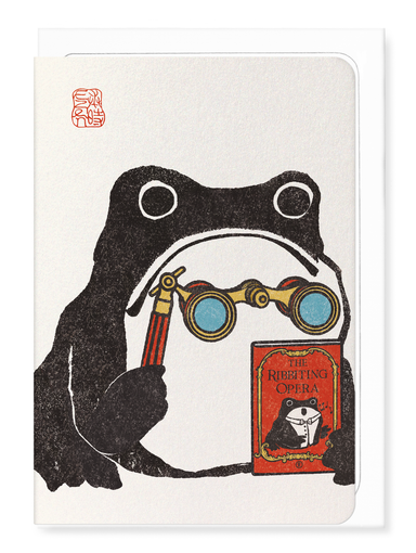 Ezen Designs - Ribbiting Opera Ezen Frog - Greeting Card - Front