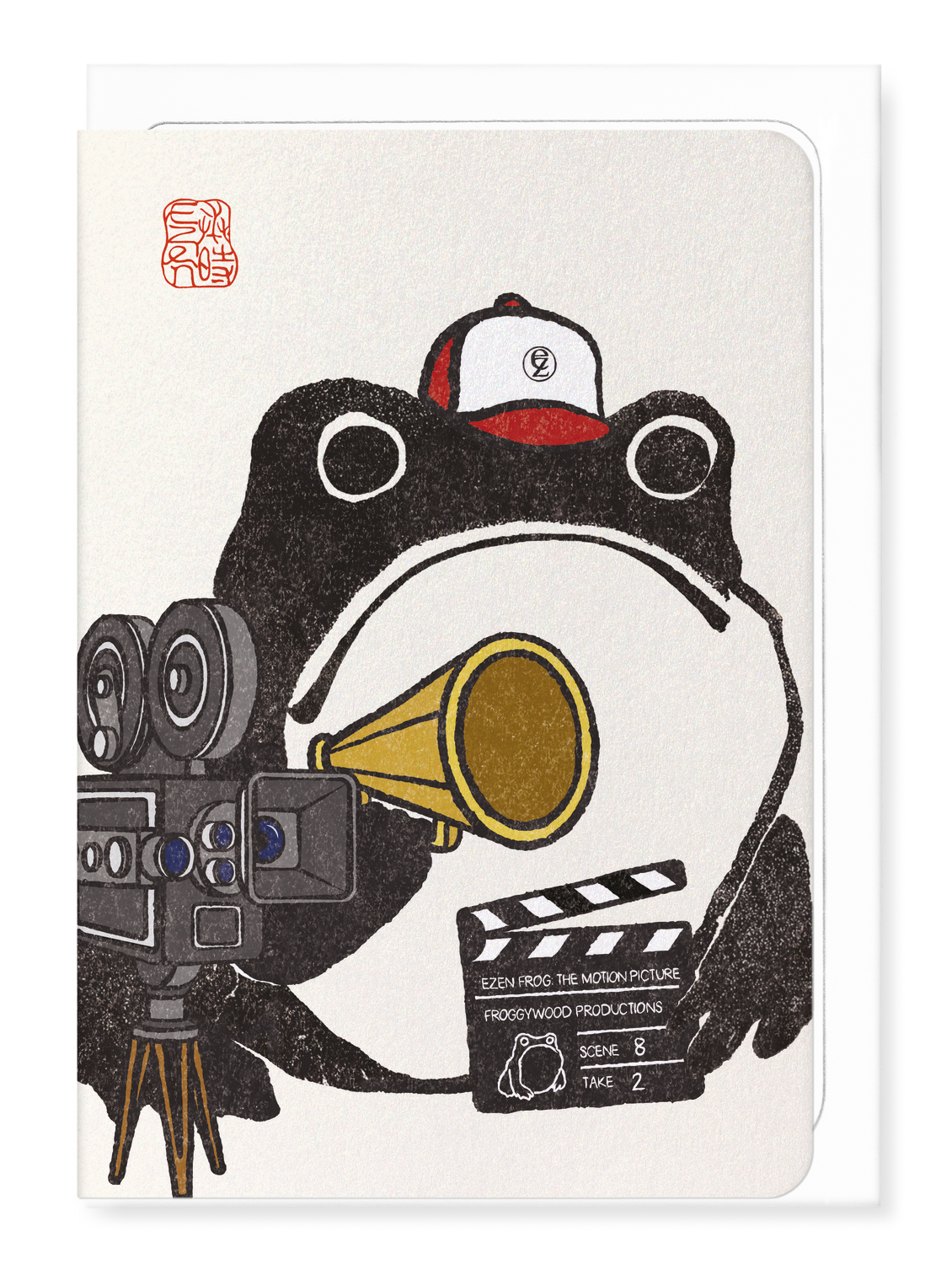 Ezen Designs - Film director Ezen frog - Greeting Card - Front