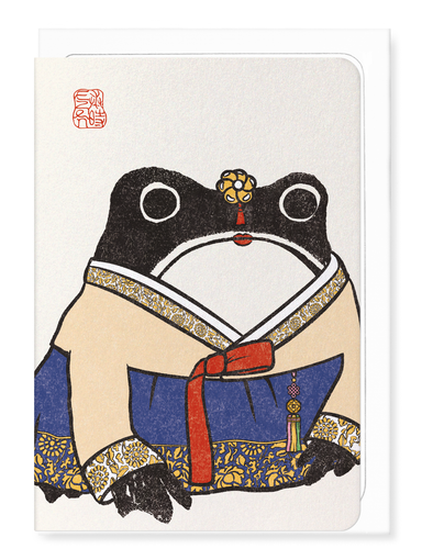 Ezen Designs - Korean Hanbok Ezen Frog - Greeting Card - Front