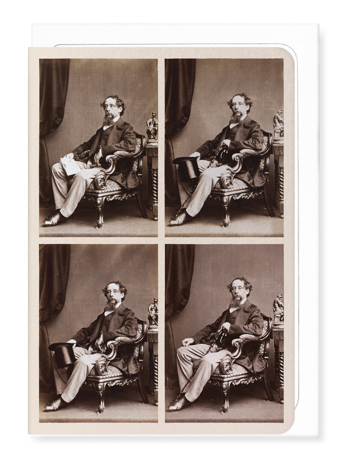 Ezen Designs - Photographs of Charles Dickens: Set A (1858) - Greeting Card - Front