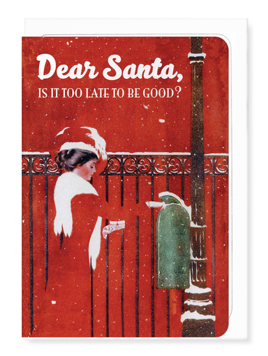 Ezen Designs - Dear santa - too late? - Greeting Card - Front