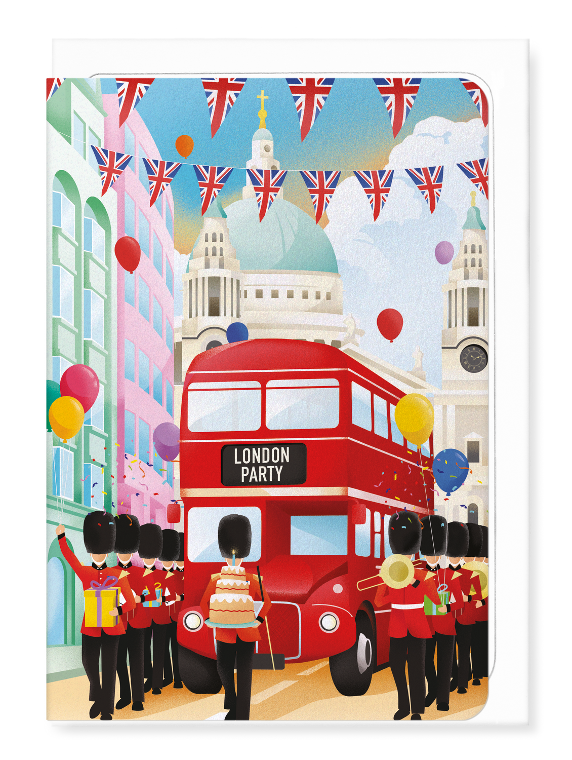 Ezen Designs - British street party - Greeting Card - Front
