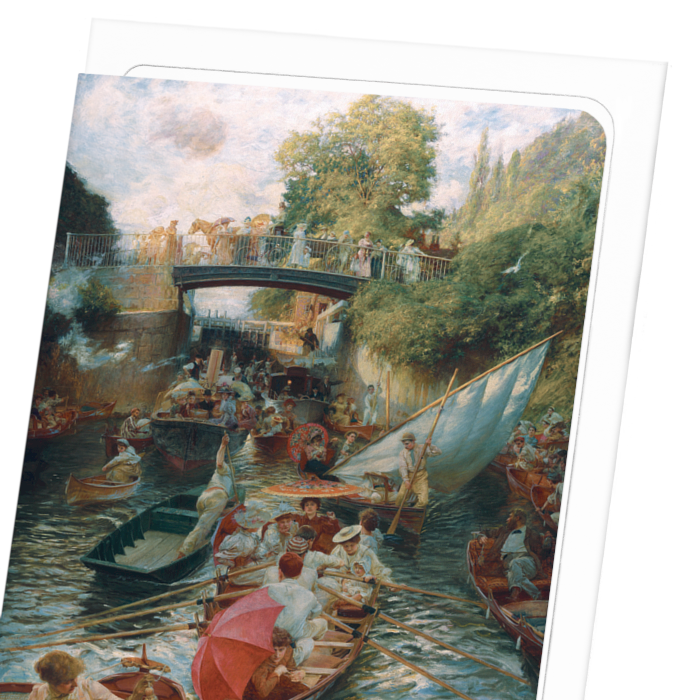 BOULTERS LOCK SUNDAY AFTERNOON (1882-1897): Painting Greeting Card