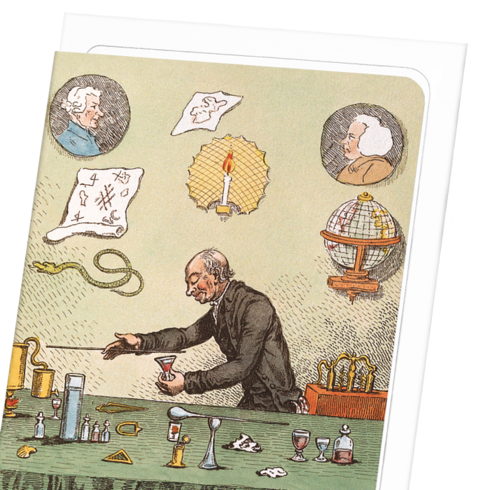 PERFORMING SCIENTIFIC EXPERIMENTS (1796): Painting Greeting Card