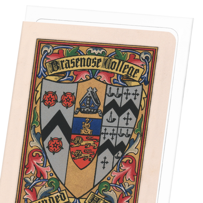 BRASENOSE COLLEGE CREST: Painting Greeting Card