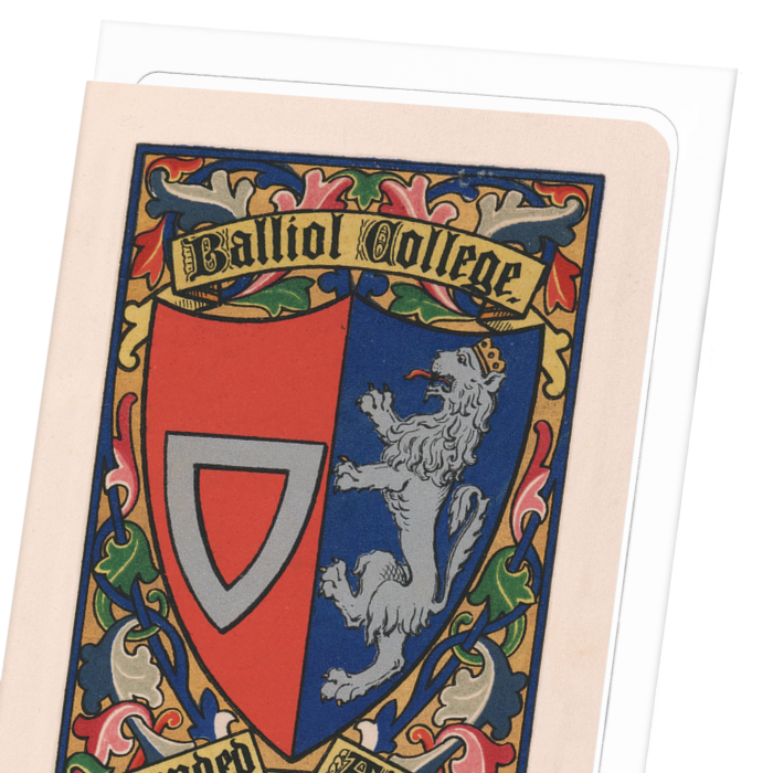 BALLIOL COLLEGE CREST: Painting Greeting Card