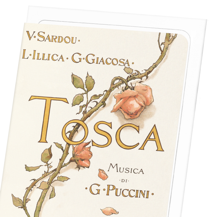 TOSCA OPERA PROGRAMME COVER (1899): Painting Greeting Card