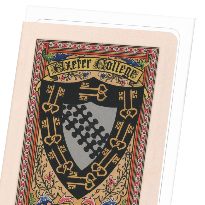 EXETER COLLEGE CREST: Painting Greeting Card