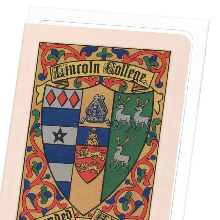 LINCOLN COLLEGE CREST: Painting Greeting Card