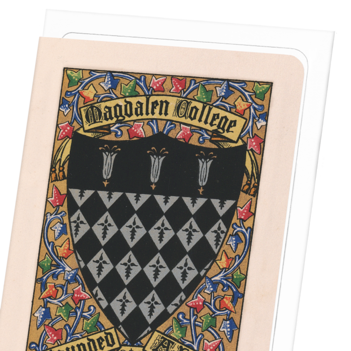 MAGDALEN COLLEGE CREST: Painting Greeting Card