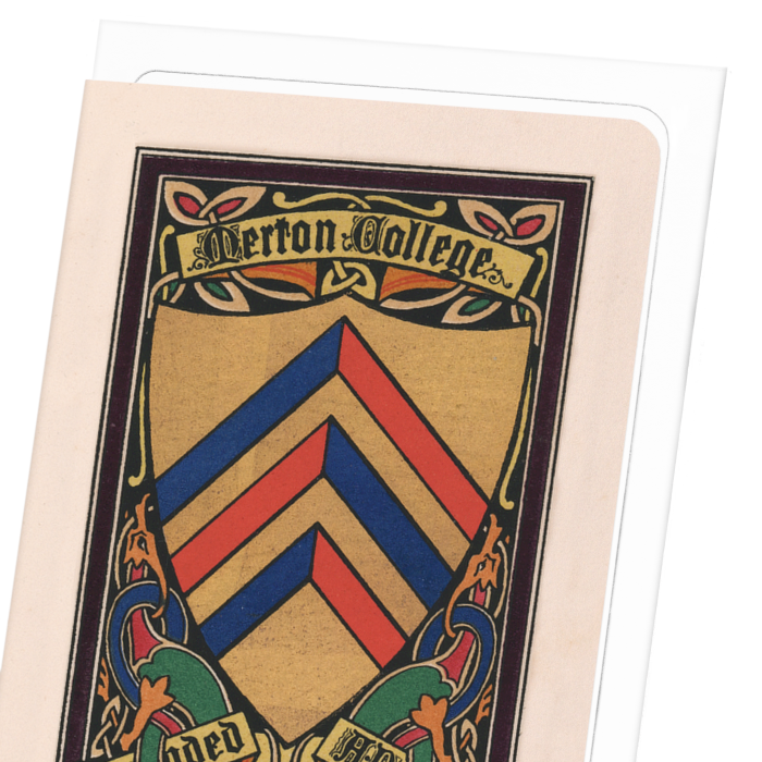 MERTON COLLEGE CREST: Painting Greeting Card