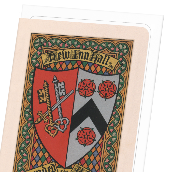 NEW INN HALL COLLEGE CREST: Painting Greeting Card