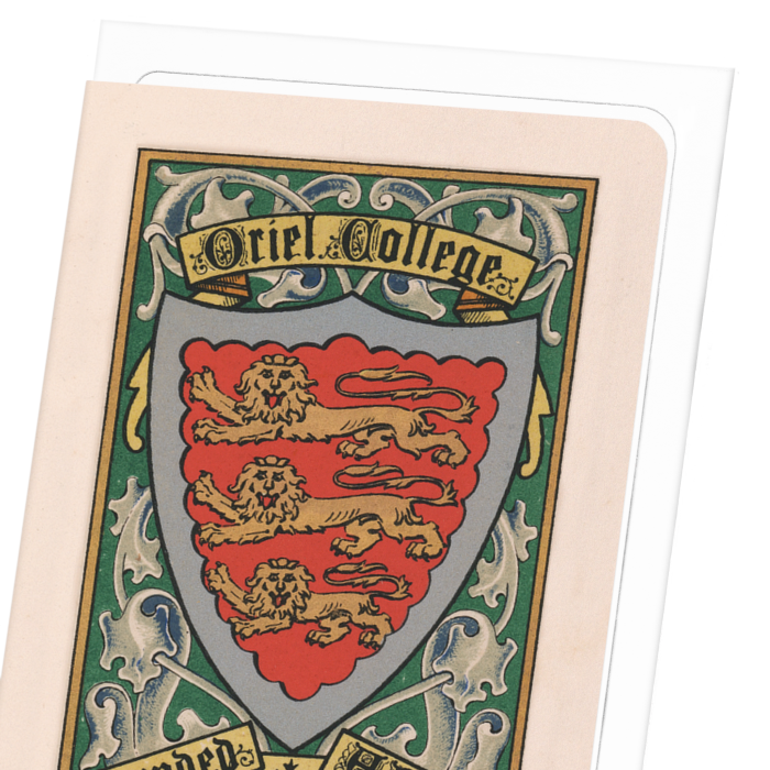 ORIEL COLLEGE CREST: Painting Greeting Card