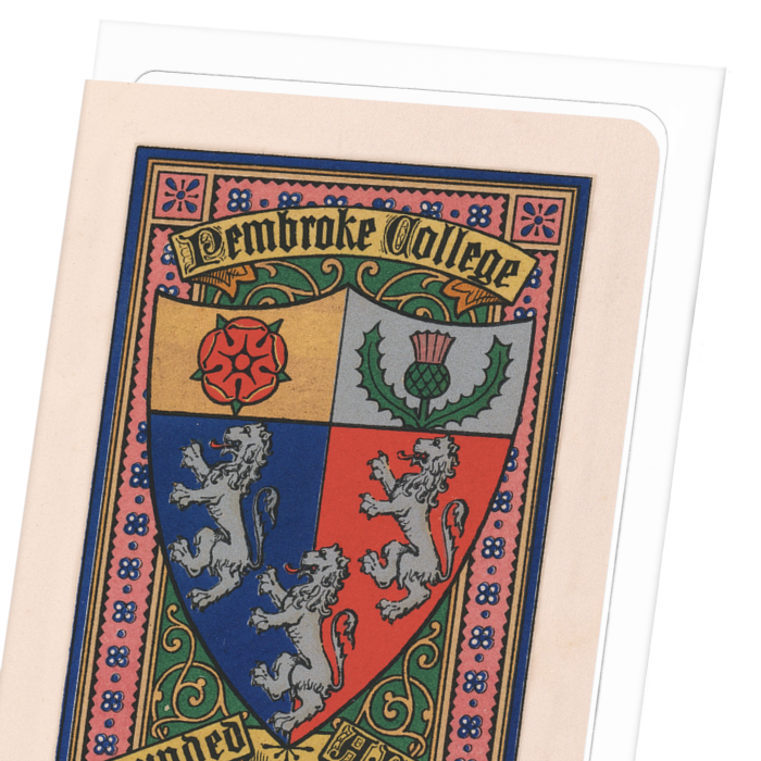 PEMBROKE COLLEGE CREST: Painting Greeting Card