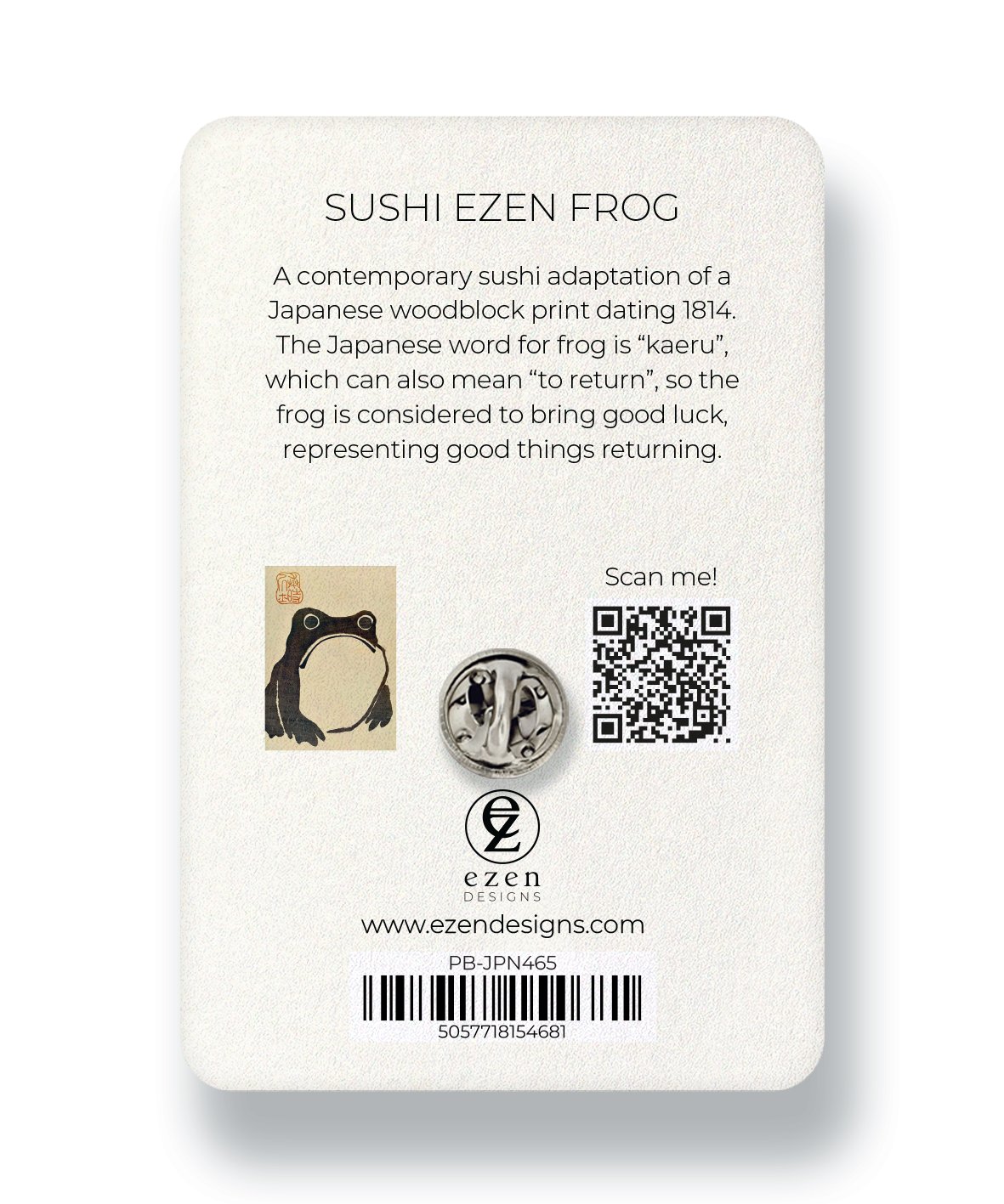 SUSHI EZEN FROG: Enamel pin badges