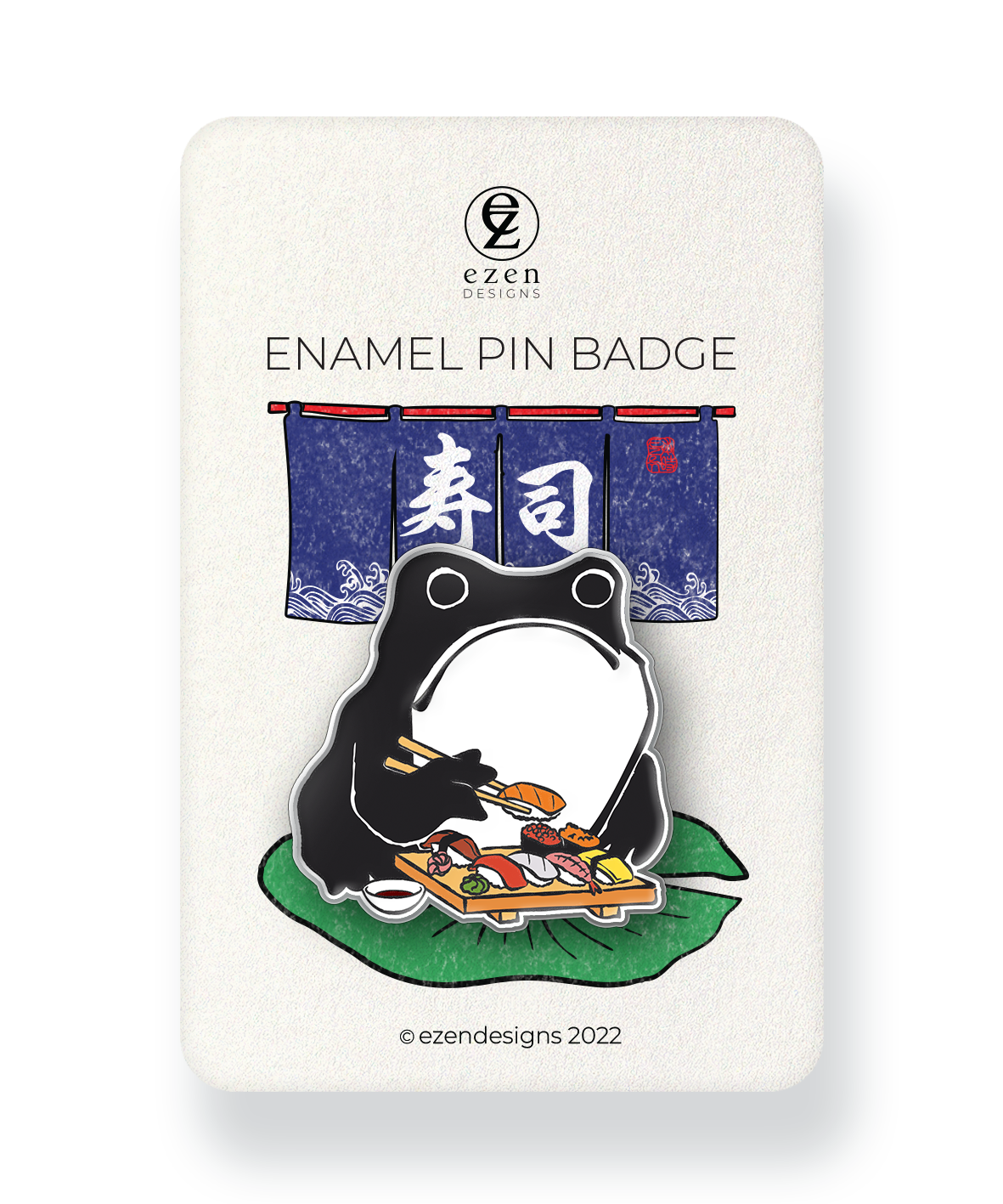 SUSHI EZEN FROG: Enamel pin badges