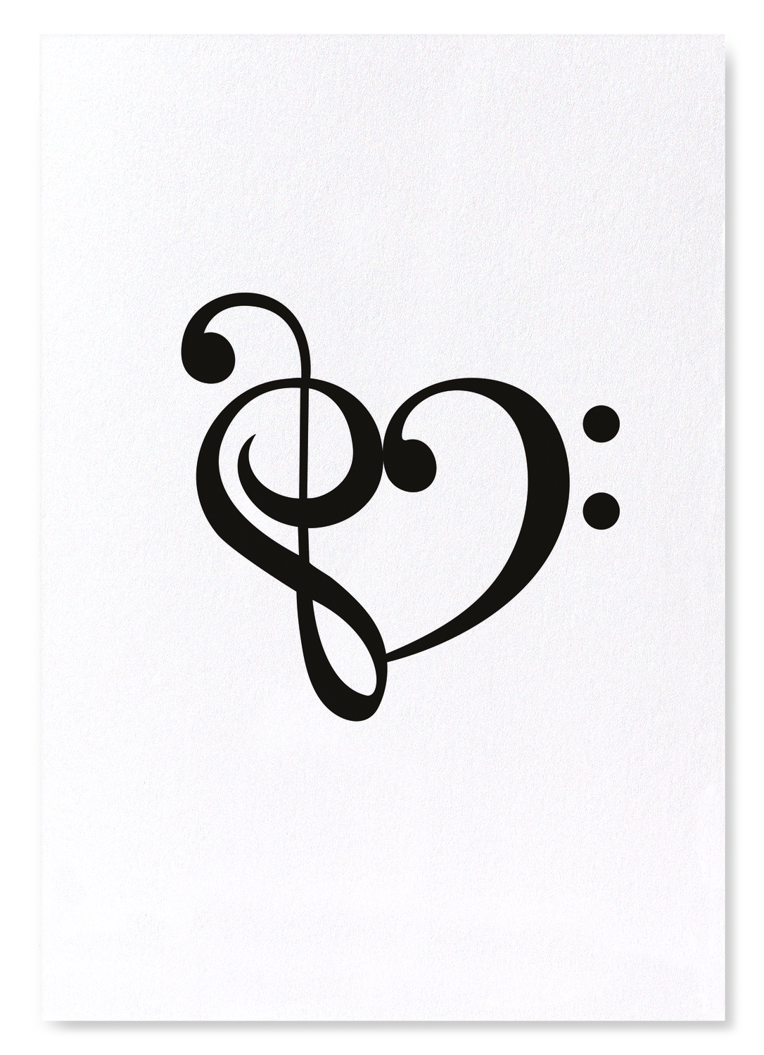 TREBLE BASS HEART: Colourblock Art Print