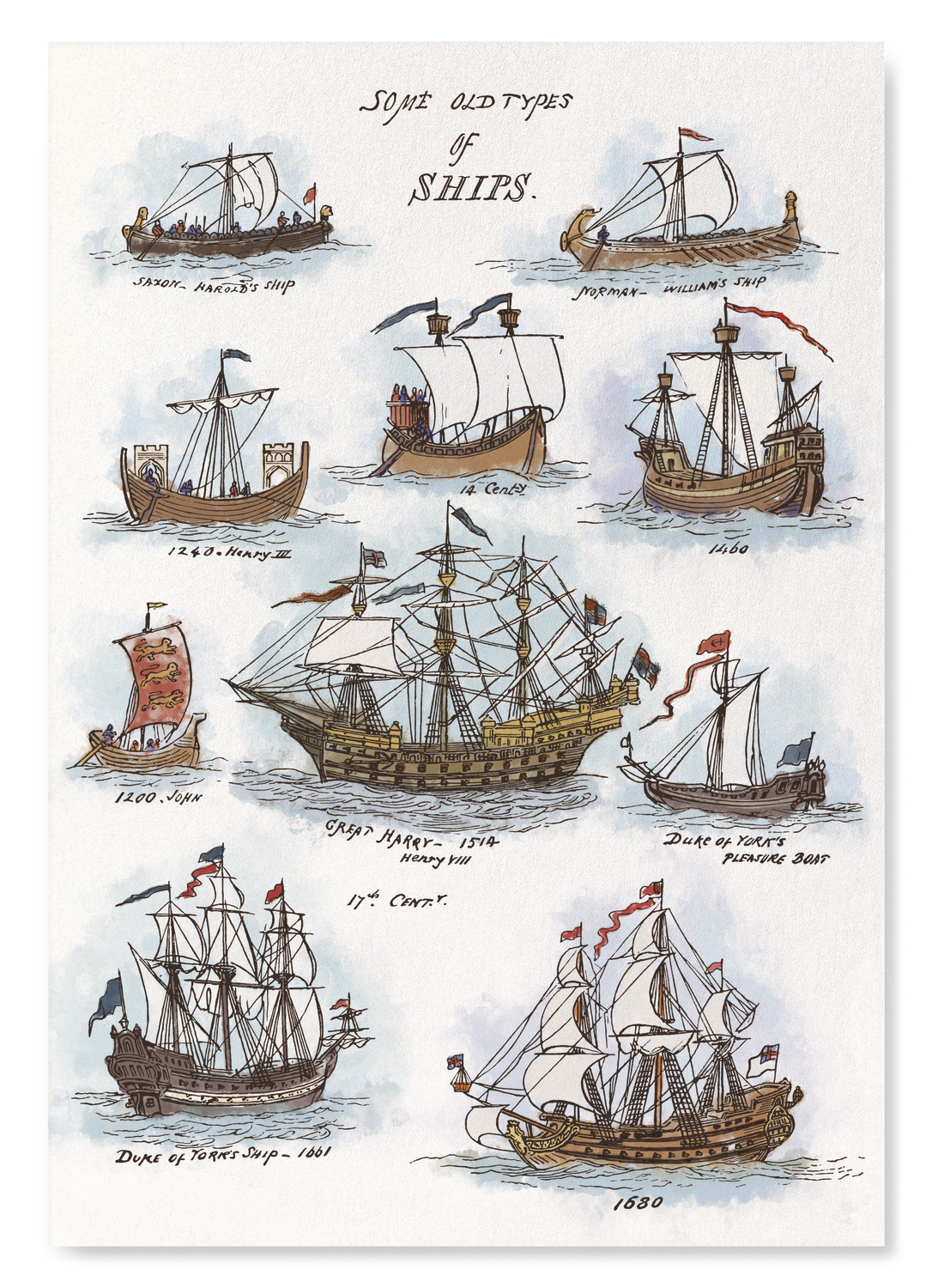 SEA PICTURES DRAWN WITH PEN, PENCIL AND WATERCOLOUR (1882): Victorian Art Print