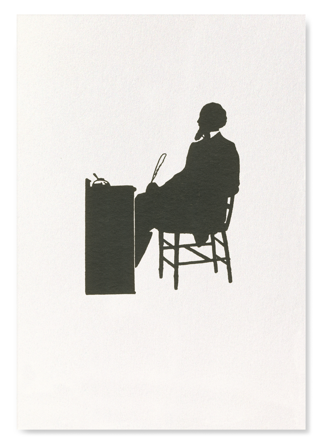 SILHOUETTE OF CHARLES DICKENS (C.1928): Painting Art Print