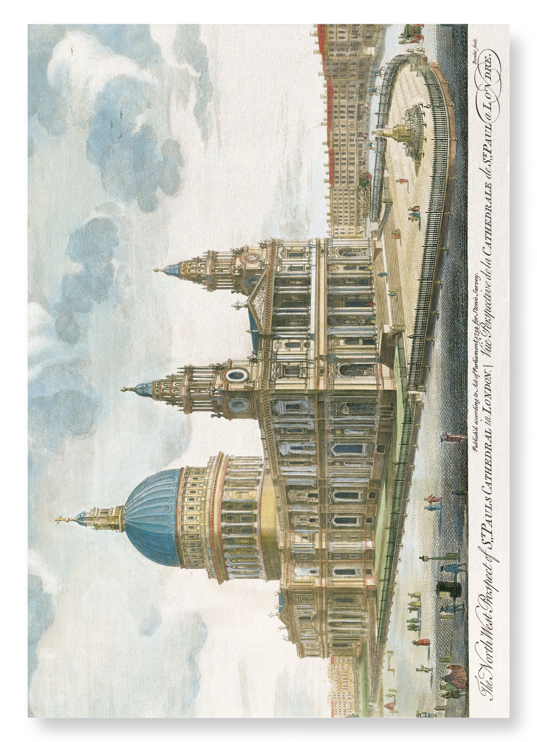 THE NORTH WEST VIEW OF ST PAUL CATHEDRAL (1754): Painting Art Print