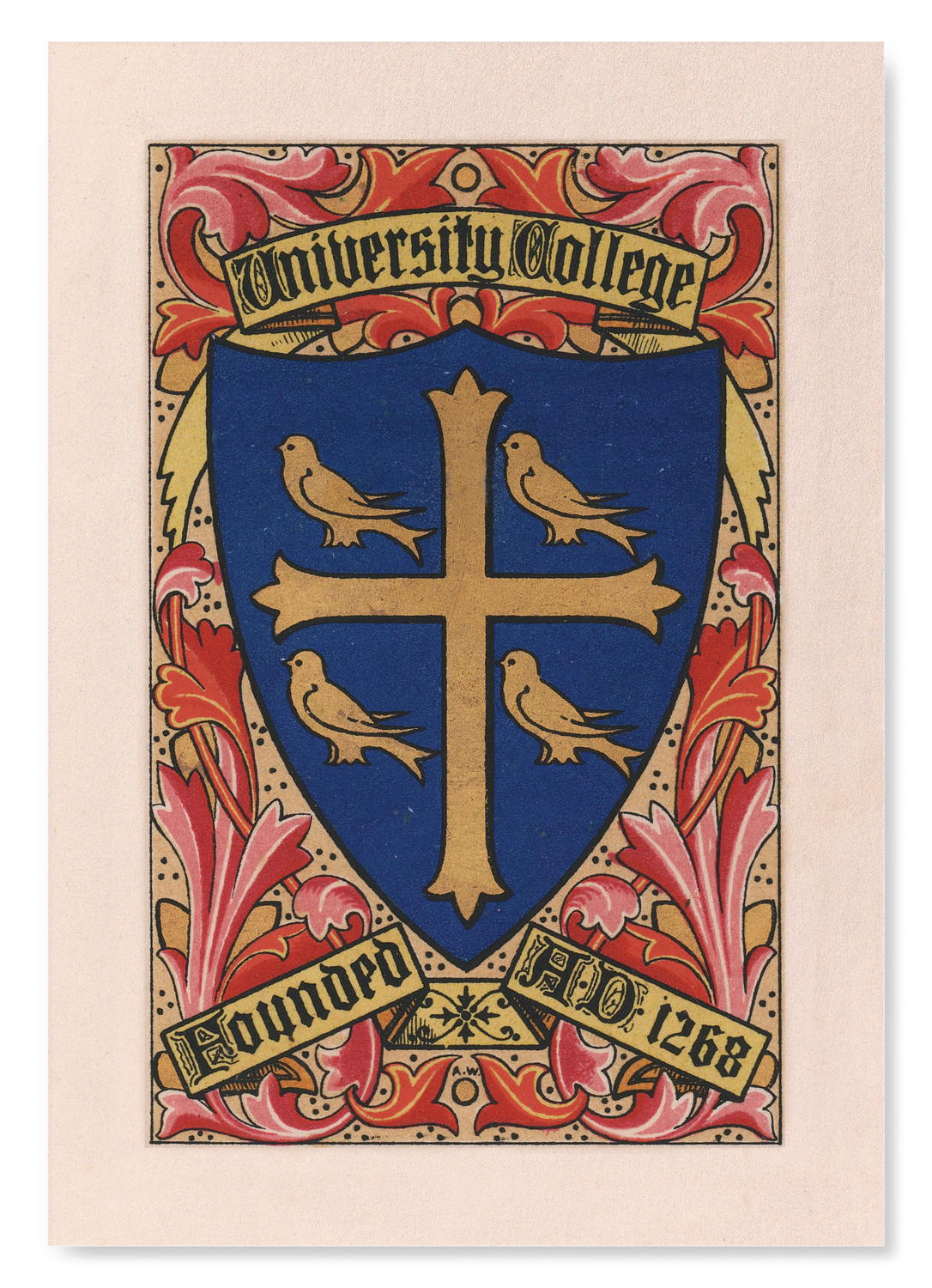 UNIVERSITY COLLEGE CREST: Painting Art Print