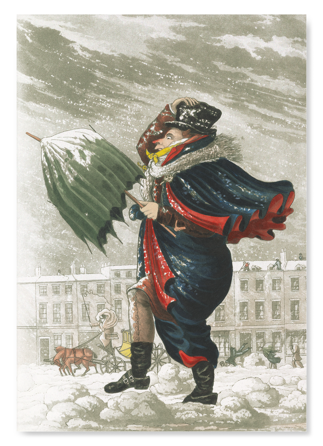 COVENT GARDEN CHRISTMAS (1827): Painting Art Print