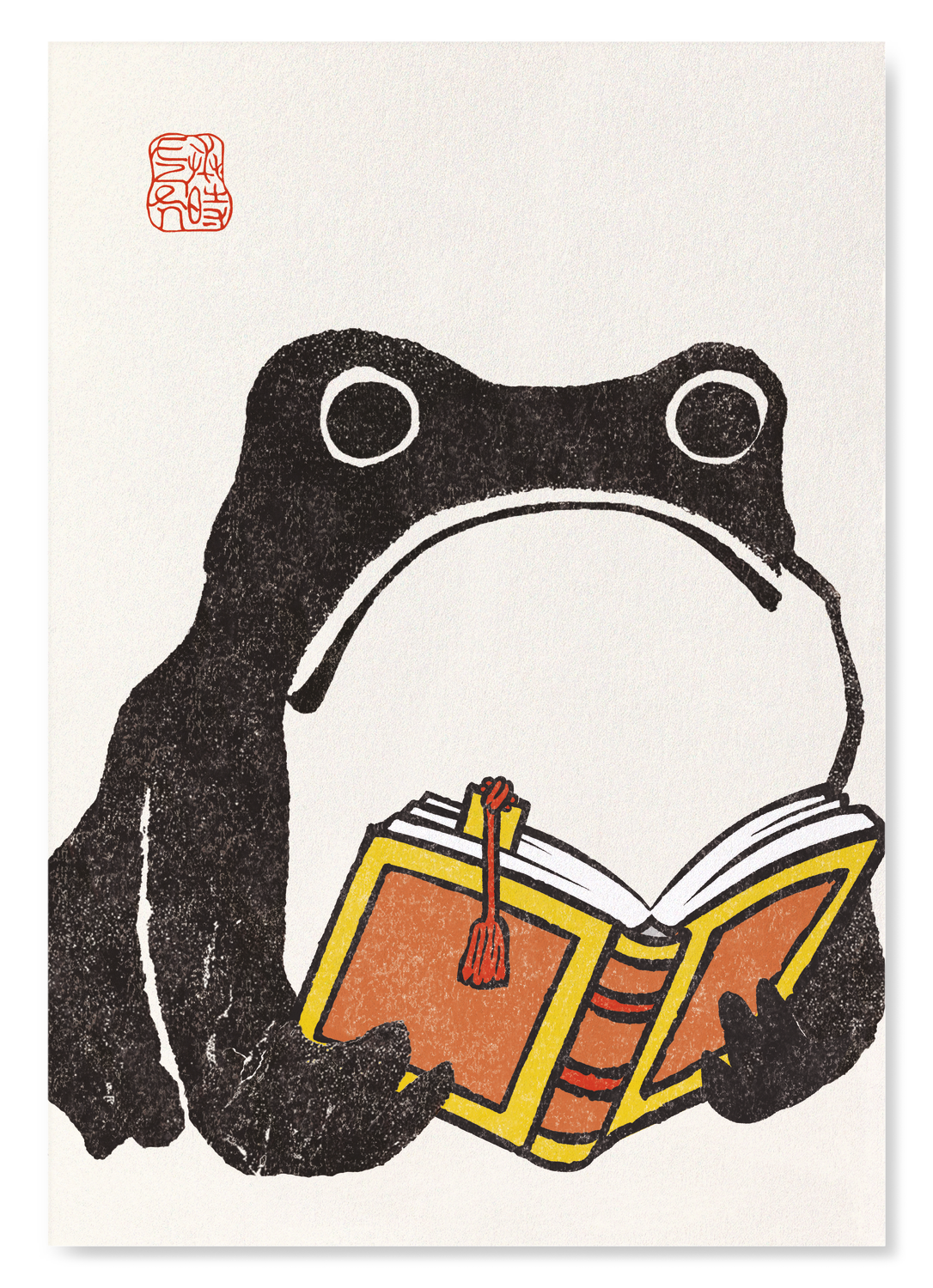 BOOK READING EZEN FROG: Art Print