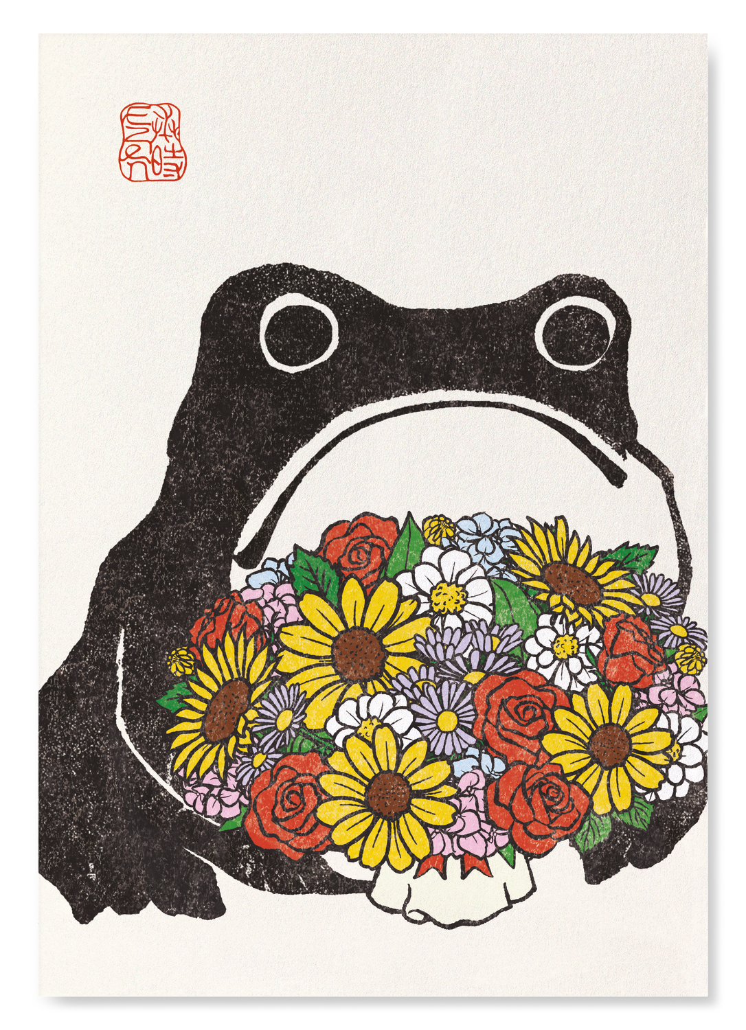 BOUQUET OF FLOWERS EZEN FROG: Art Print