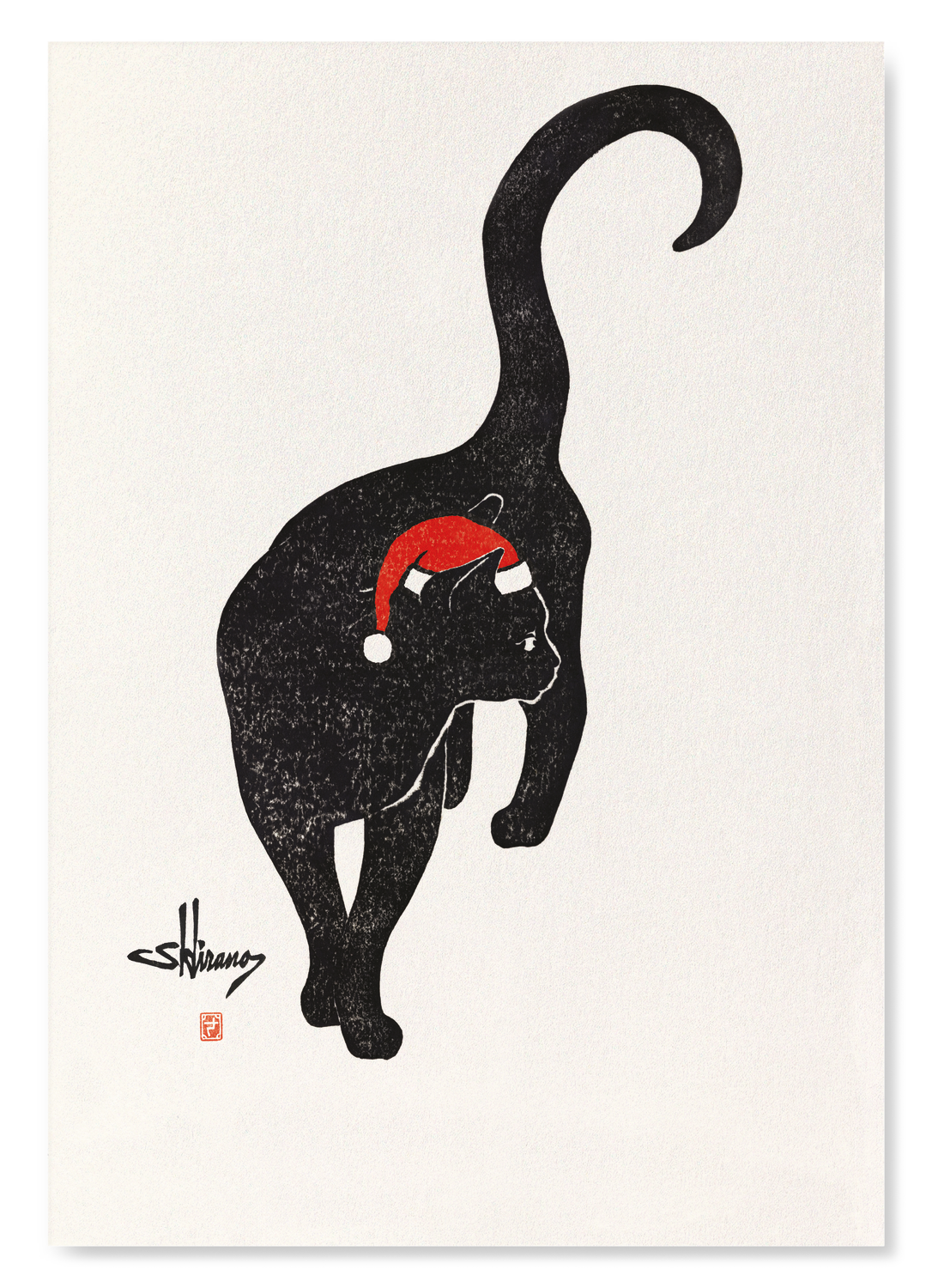 CHRISTMAS CAT NO.2: Japanese Art Print