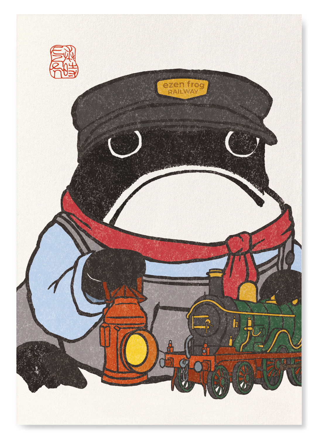 TRAIN DRIVER EZEN FROG: Art Print