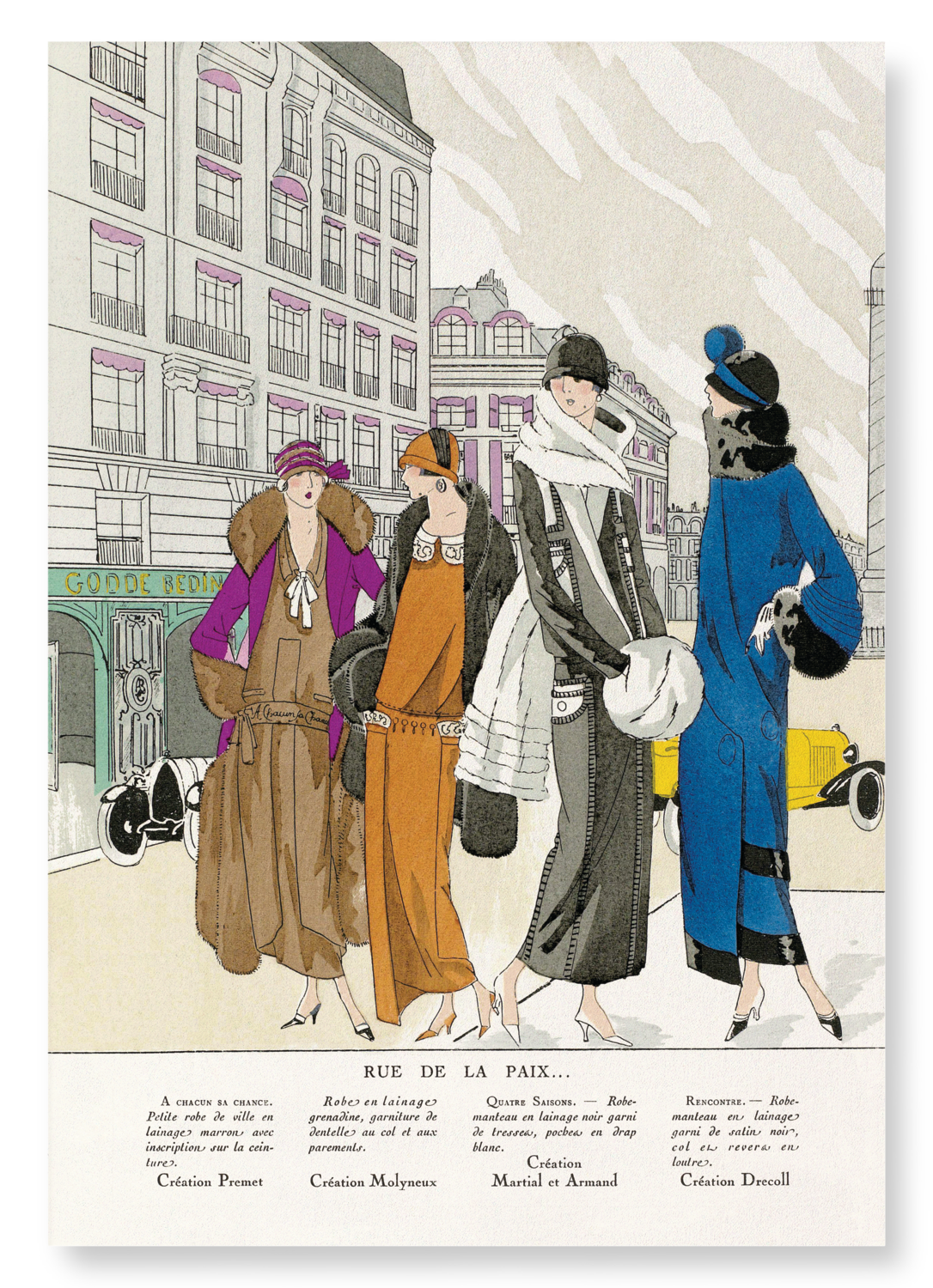 RUE DE LA PAIX (1924): Vintage Art Print